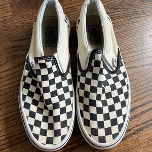 Checkered Slide on Vans